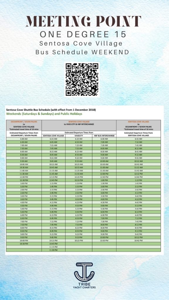 WEEKEND SENTOSA COVE VILLAGE BUS SCHEDULE